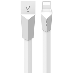 USB კაბელი HOCO X4 ZINC ALLOY RHOMBUS LIGHTNING CHARGING CABLE WHITEiMart.ge