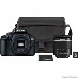 ფოტოაპარატი Canon EOS 4000D 18-55 III + SB130 BAG + 16GB  BlackiMart.ge