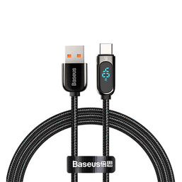 USB კაბელი BASEUS DISPLAY FAST CHARGING DATA CABLE USB TO TYPE-C 5A 1M CATSK-01iMart.ge