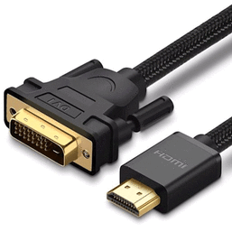 ვიდეო კაბელი UGREEN HD133 (50750) HDMI TO DVI CABLE WITH BRAID (1.5 M)iMart.ge
