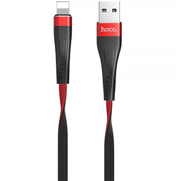 USB კაბელი HOCO U39 LIGHTNING 1.2 M (RED＆BLACK)iMart.ge