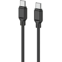 USB კაბელი 2E-CCCC-BL USB-C 60W GLOW 1 M BLACKiMart.ge