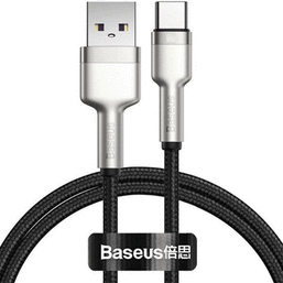 USB კაბელი BASEUS CAFULE SERIES METAL DATA CABLE TYPE-C 66W 1M CAKF000101 BLACKiMart.ge
