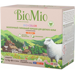 სარეცხი ფხვნილი ფერადი თეთრეულისთვის BIOMIO (1.5 კგ)iMart.ge