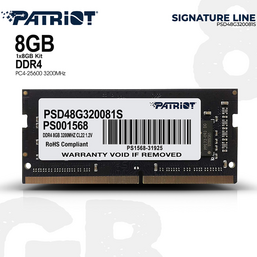 ოპერატიული მეხსიერება PATRIOT 8GB DDR4 3200MHZ SODIMMiMart.ge