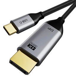 კაბელი CABLETIME CT-C160-PU31-CMDP2-S1 USB TYPE C TO DISPLAY PORT (4K/60HZ) BLACKiMart.ge