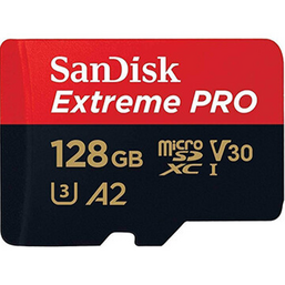 მეხსიერების ბარათი (ჩიპი) SANDISK 128GB EXTREME PRO MICROSD/XC UHS-I CARD 200MB/S V30/4K CLASS 10/ADAPTER SDSQXCD-128G-GN6MAiMart.ge