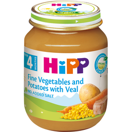 HIPP-ის პიურე ხბო ხორცით, კარტოფილითა და ბოსტნეულით (4 თვიდან, 125 გრამი)iMart.ge