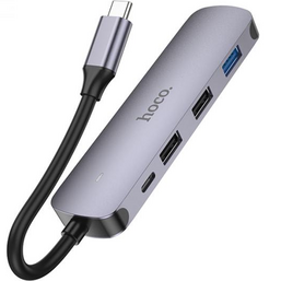 გადამყვანი HOCO HB27 TYPE-C MULTI FUNCTION CONVERTER (HDTV+USB3.0+USB2.0*2+PD)iMart.ge