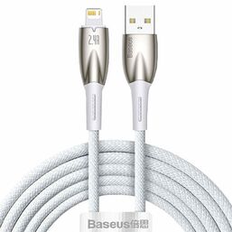 USB კაბელი BASEUS CADH000202 Lightning-USB (1 M) WHITEiMart.ge