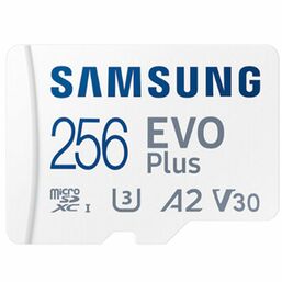 მეხსიერების ბარათი SAMSUNG EVO PLUS A2 V30 MICROSDXC UHS-I 256 GB СLASS 3iMart.ge
