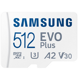 მეხსიერების ბარათი (ჩიპი) SAMSUNG EVO PLUS A2 V30 MICROSDXC UHS-I 512GB СLASS10iMart.ge