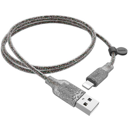 USB კაბელი HOCO U73 STAR GALAXY SILICONE CHARGING DATA CABLE FOR LIGHTNING BLACKiMart.ge