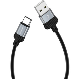 USB კაბელი BOROFONE BX28 DIGNITY CHARGING DATA CABLE FOR TYPE-C METAL GRAYiMart.ge