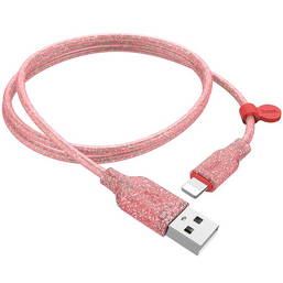 USB კაბელი HOCO U73 STAR GALAXY SILICONE CHARGING DATA CABLE FOR LIGHTNING PINKiMart.ge