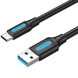 USB კაბელი VENTION COZBH USB 3.0 A MALE TO C MALE CABLE (2 M) BLACKiMart.ge