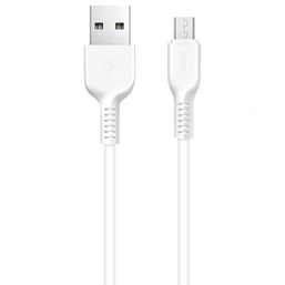 USB კაბელი HOCO X20 FLASH MICRO CHARGING CABLE (1 M) BLACK/WHITEiMart.ge