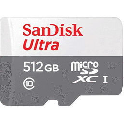 მეხსიერების ბარათი SANDISK ULTRA MICROSD/HC UHS-I CARD 100MB/S CLASS 10 SDSQUNR-512G-GN3MN 512GBiMart.ge