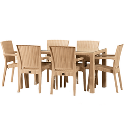 პლასტმასის მაგიდა და სკამები BEGONYA/LILYUM CT022065C (150*90)iMart.ge