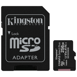 მეხსიერების ბარათი (ჩიპი) KINGSTON SDCS2/256GB MICROSDXC CANVAS SELECT PLUS 100R A1 C10 CARD + ADAPTERiMart.ge