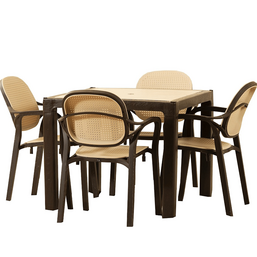 პლასტმასის მაგიდა და 4 სკამი SALSA CT037068B (ZER 90*90)iMart.ge