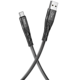 USB კაბელი HOCO U105 TREASURE JELLY BRAIDED CHARGING DATA CABLE FOR TYPE-C BLACKiMart.ge