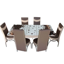 სამზარეულოს გასაშლელი მაგიდა 6 სკამით BASHAR 1631-1iMart.ge
