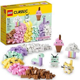 ფერადი ნეონის კუბიკები LEGO CLASSIC CREATIVE PASTEL FUN (11028)iMart.ge