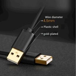 USB კაბელი UGREEN US102 (10308) USB 2.0 A Male to A Male Cable 0.5m (Black)iMart.ge