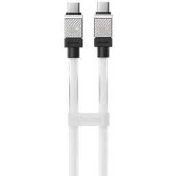 USB კაბელი BASEUS CAKW000302 COOLPLAY SERIES FAST CHARGING CABLE TYPE-C TO TYPE-C 100W 2M WHITEiMart.ge