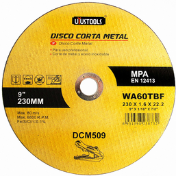 ლითონის საჭრელი დისკი UYUSTOOLS DCM509 (230X1.6X22.23 MM)iMart.ge