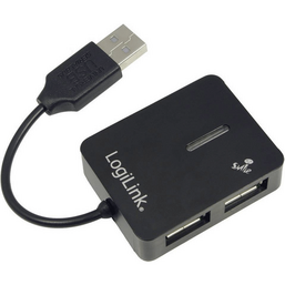 USB ჰაბი LOGILINK UA0139 USB 2.0 HUB 4-PORT BLACKiMart.ge