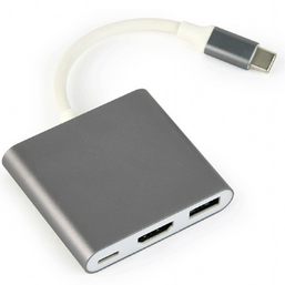 USB-C ჰაბი GEMBIRD A-CM-HDMIF-02-SG (7.5 CM)iMart.ge