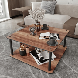 კვადრატული მაგიდა მუქი ხის ფაქტურით MS609 (70x70სმ)iMart.ge