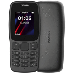 მობილური ტელეფონი NOKIA 106 D/S TA-1564 AZGEUA CHARCOAL (4GB, 120x160P)iMart.ge