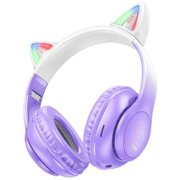 უსადენო ყურსასმენი HOCO W42 CAT EARS PURPLE GRAPEiMart.ge