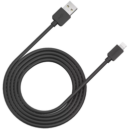 კაბელი CANYON CNE-CFI1B ROUND LIGHTNING CABLE 1M BLACKiMart.ge