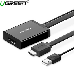 HDMI გადამყვანი UGREEN MM107 (40238) HDMI to DP CONVERTER 0.5m (Black) + USB FOR POWERiMart.ge