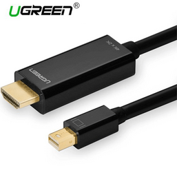 HDM კაბელი UGREEN MD101 (20848) MINI DP MALE TO  HDMI CABLE BLACK/ 1.5M MINI DISPLAY TO  HDMIiMart.ge
