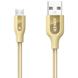 USB კაბელი ANKER POWERLINE + MICRO USB 3ft GOLDEN A81420B1iMart.ge