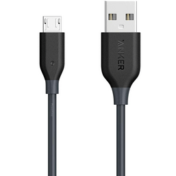 USB კაბელი ANKER POWERLINE MICRO USB (3ft) GRAY A8132011iMart.ge