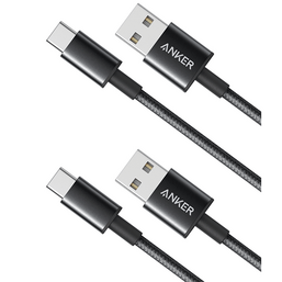 USB კაბელი ANKER  NYLON USB-C to USB-A 2.0 Cable 2 pack BLACK B8172011iMart.ge