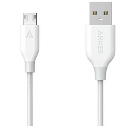 USB კაბელი ANKER POWERLINE MICRO USB (3ft) WHITE A8132021iMart.ge
