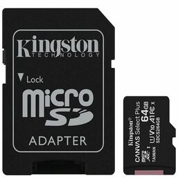 მეხსიერების ბარათი KINGSTON 64GB MICROSDXC C10 UHS-I U1 A1 R100MB/s CANVAS SELECT PLUSiMart.ge