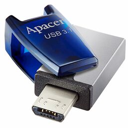 USB ფლეშ მეხსიერება  APACER 32GB USB 3.1 MICROUSB OTG AH179 ლურჯიiMart.ge