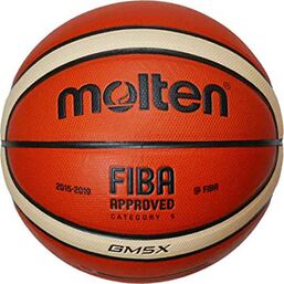კალათბურთის ბურთი MOLTEN BGM5X FIBA ტოპ სავარჯიშო, სინთ. ტყავი, ზომა 5iMart.ge