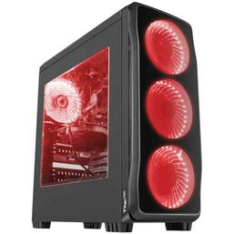 ქეისი GENESIS PC COMPONENTS/GAMING PC CASE TITAN 750 RED  MIDITOWER ,USB 3.0 , 4 LED FANS INCLUDED ,TEMPERED GLASS,TRANSPARENT FRONT PANELiMart.ge
