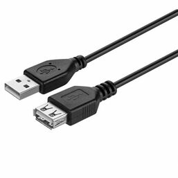 კაბელი KITs USB 2.0 (AM/AF) CABLE, BLACK, 1.8MiMart.ge