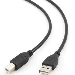 USB  კაბელი GEMBIRD CABLE AM-BM/ USB 2.0 A-PLUG B-PLUG 15ft CABLE (CCP-USB2-AMBM-15)iMart.ge