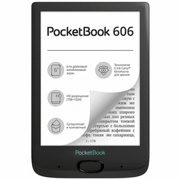 პლანშეტი წიგნი POCKETBOOK 606 BLACK (256 MB)iMart.ge